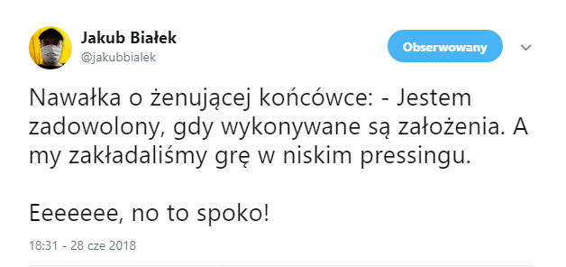 Nawałka o końcówce meczu Polski z Japonią...